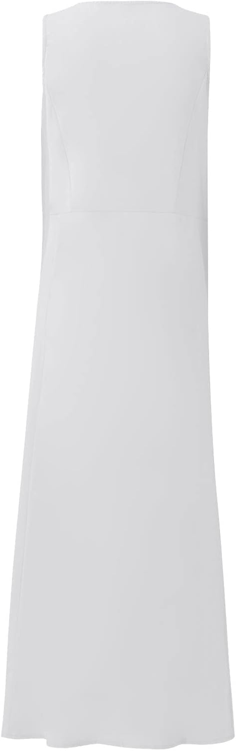 Women's Casual Sleeveless Dresses, Cotton Linen Pocket Dresses Summer Dresses for Women 2024 Sundresses Beach Dress