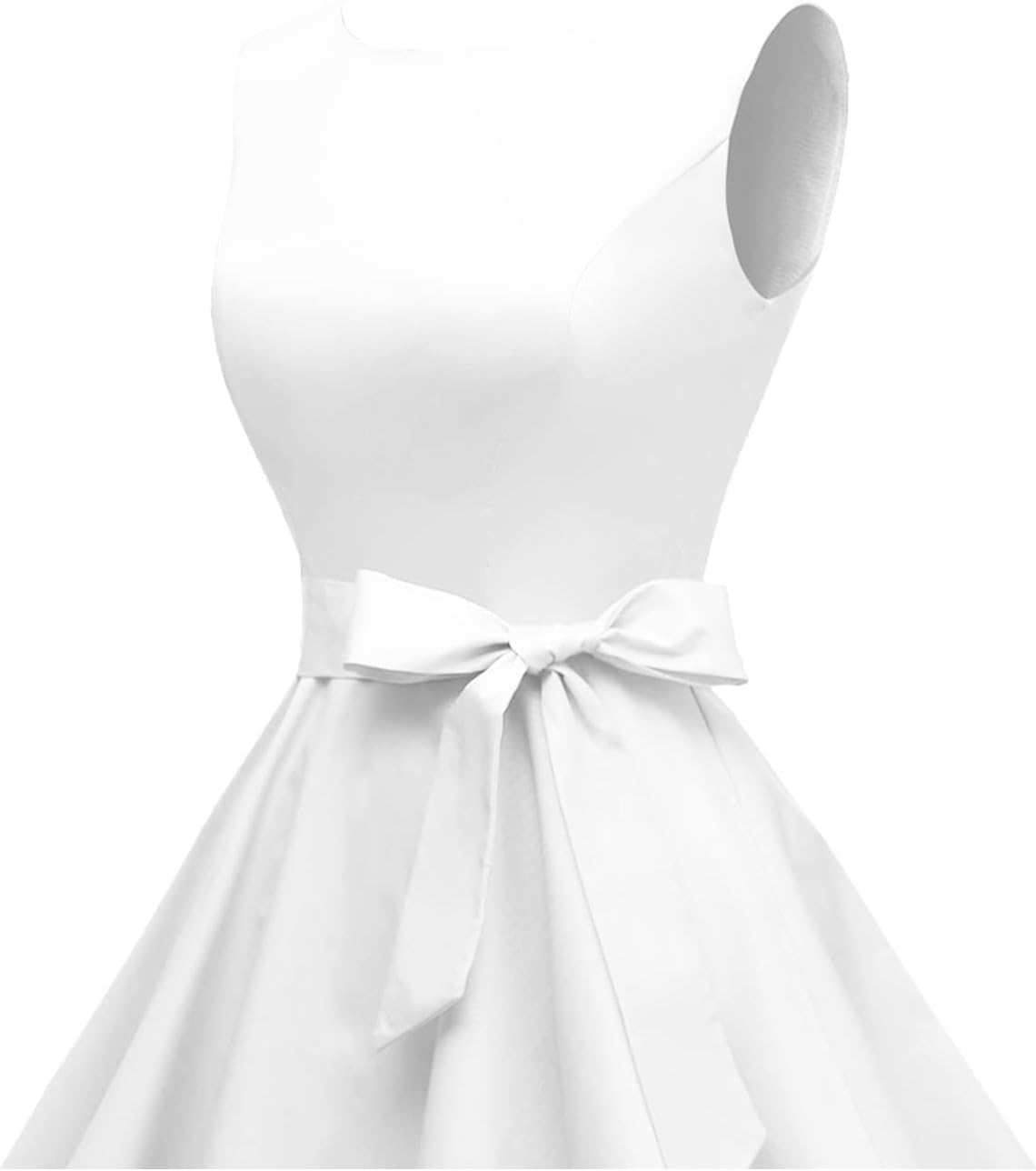 Hanpceirs Women's Boatneck Sleeveless Swing Vintage 1950s Cocktail Dress New