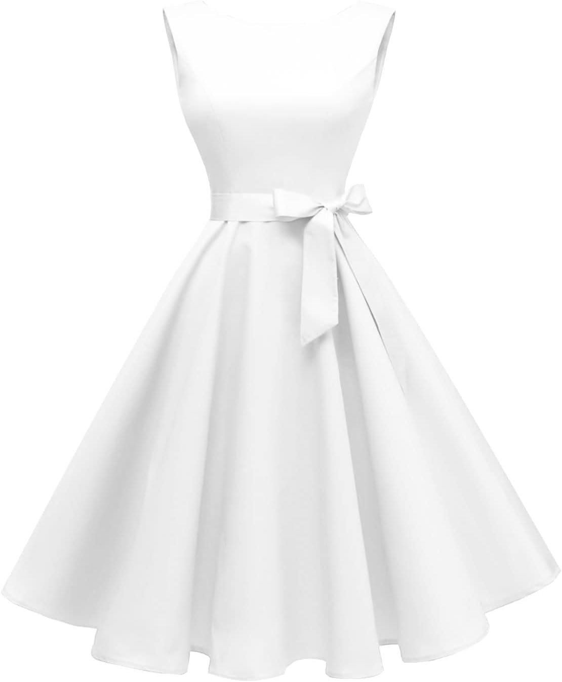 Hanpceirs Women's Boatneck Sleeveless Swing Vintage 1950s Cocktail Dress New