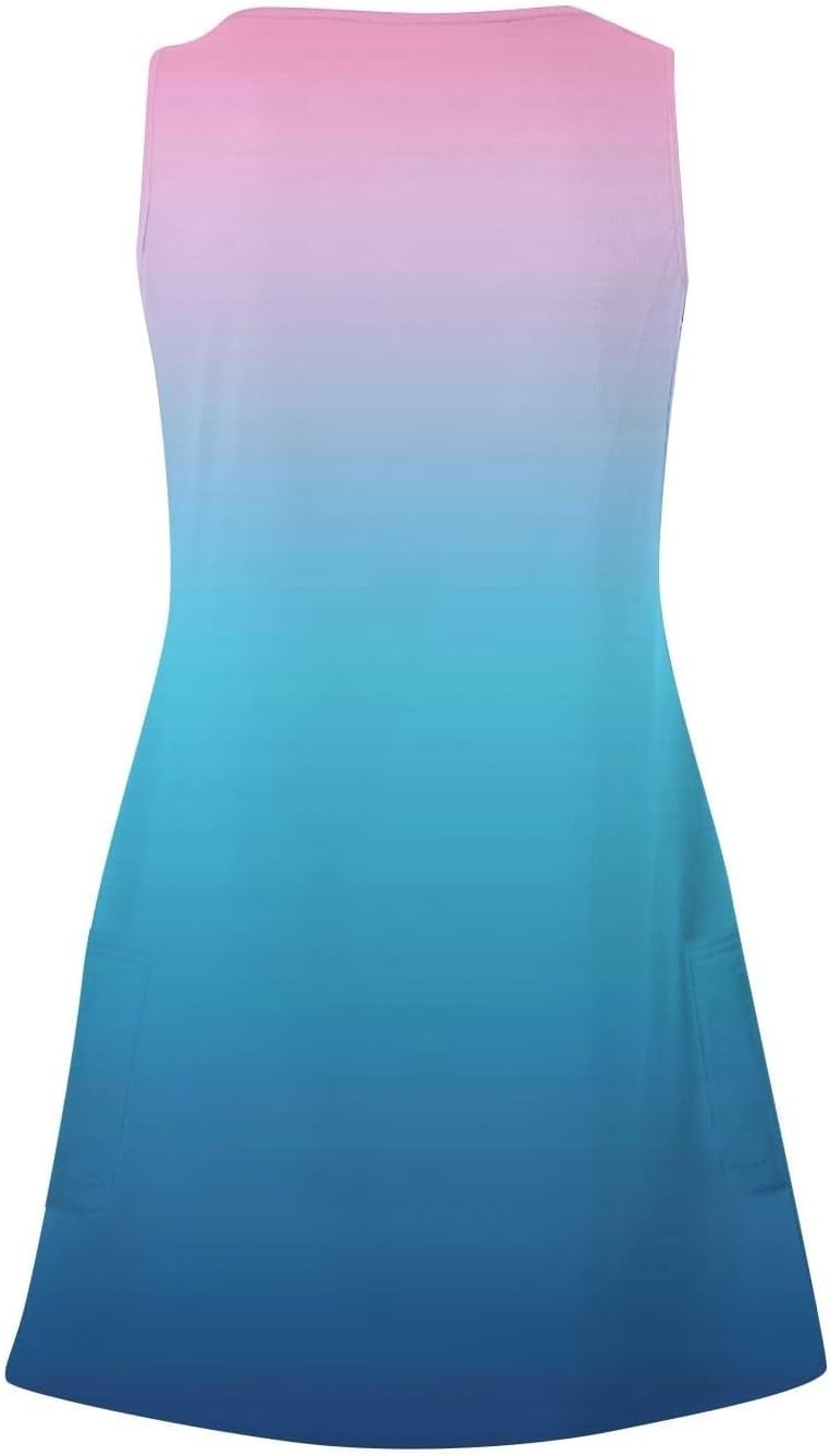Women's Summer Dresses 2025 Beach Casual Sleeveless Floral Print Boho Tank Dress V Neck Ruffle Dresses