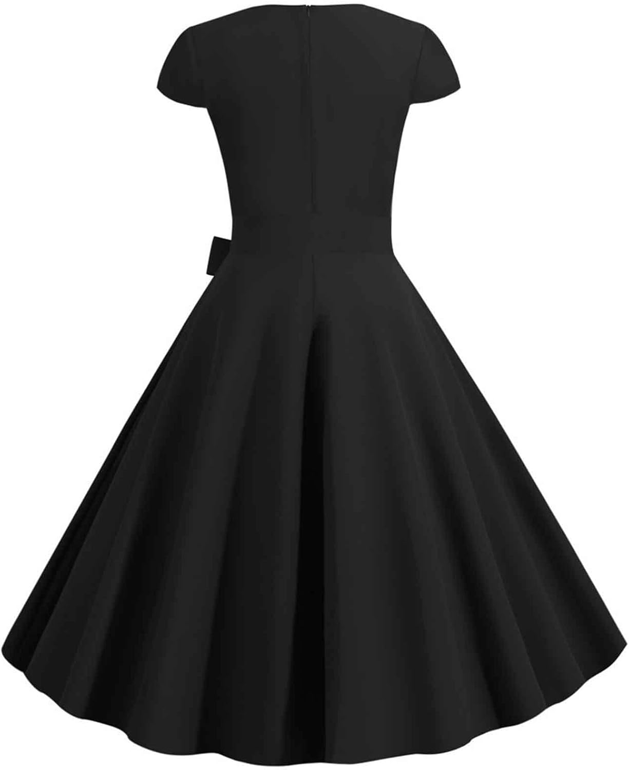 Women Double Breasted Notch Lapel 50s Vintage Short Sleeve Cocktail Swing Dress Polka Dot 1950s Rockabilly Prom Dress