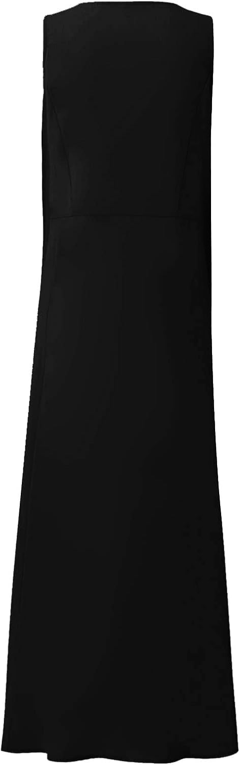 Women's Casual Sleeveless Dresses, Cotton Linen Pocket Dresses Summer Dresses for Women 2024 Sundresses Beach Dress