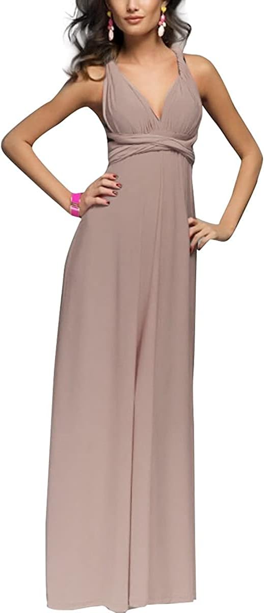 Womens Transformer Evening Dress Maxi Cocktail Wrap Convertible Multi Way Floor Long Formal Gown