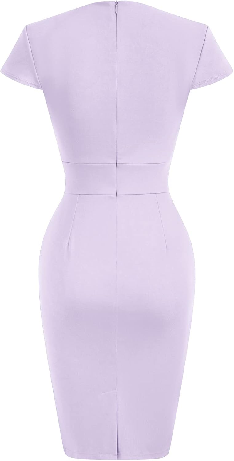 Grace Karin Womens 50s 60s Vintage Pencil Dress Bodycon Cap Sleeve Dress