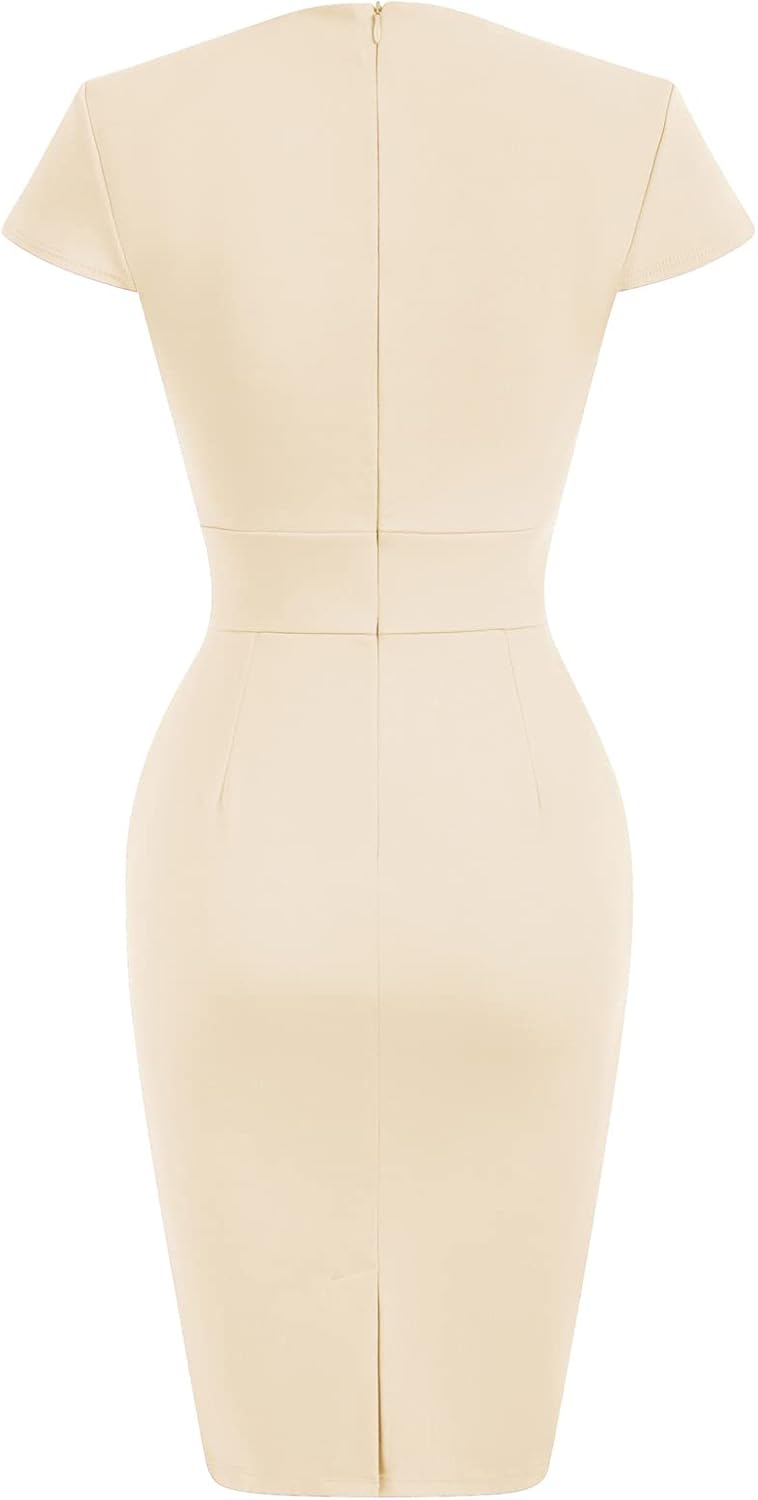 Grace Karin Womens 50s 60s Vintage Pencil Dress Bodycon Cap Sleeve Dress
