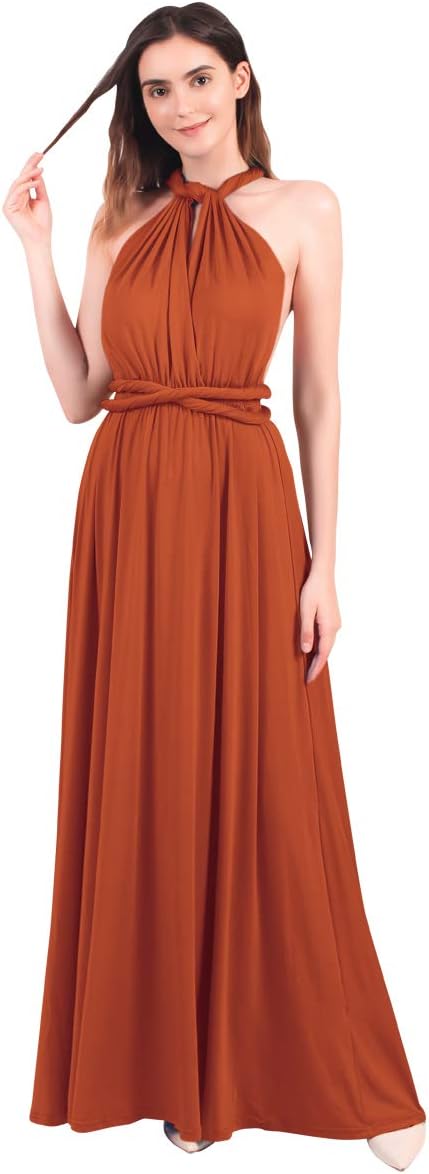 Womens Transformer Evening Dress Maxi Cocktail Wrap Convertible Multi Way Floor Long Formal Gown
