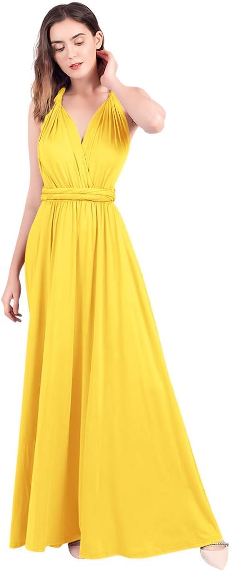 Womens Transformer Evening Dress Maxi Cocktail Wrap Convertible Multi Way Floor Long Formal Gown
