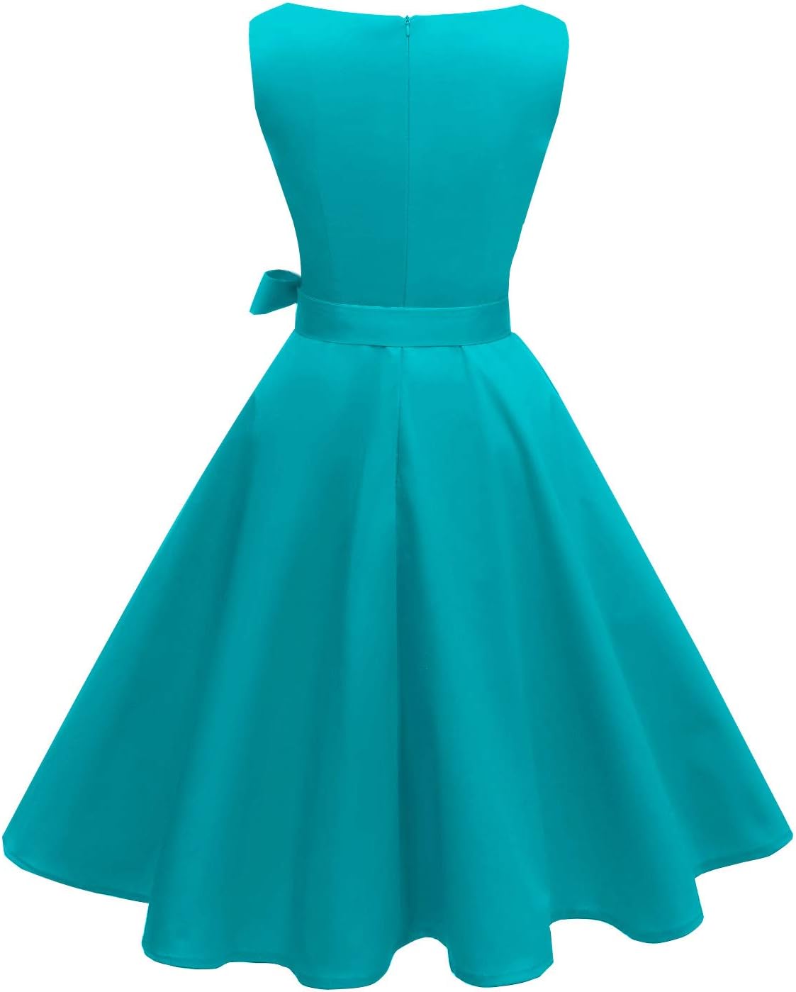 Hanpceirs Women's Boatneck Sleeveless Swing Vintage 1950s Cocktail Dress New