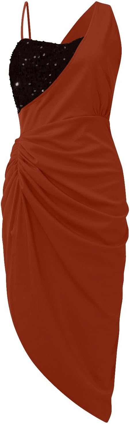 OIOLOYJM Prom Dresses 2025 Wedding Guest Dresses for Women Sexy Cocktail Formal Party One Shoulder Dresses for Women 2025