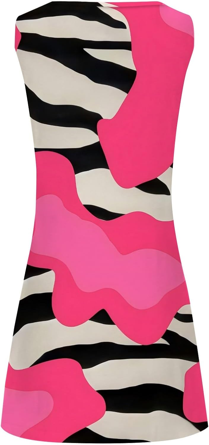 Summer Dresses for Women 2025 Vacation Beach Casual Vintage Midi Sundresses Sexy Sleeveless V Neck Boho Tank Dress