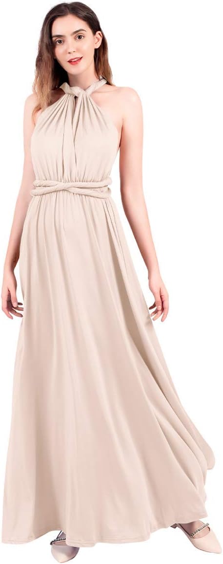 Womens Transformer Evening Dress Maxi Cocktail Wrap Convertible Multi Way Floor Long Formal Gown