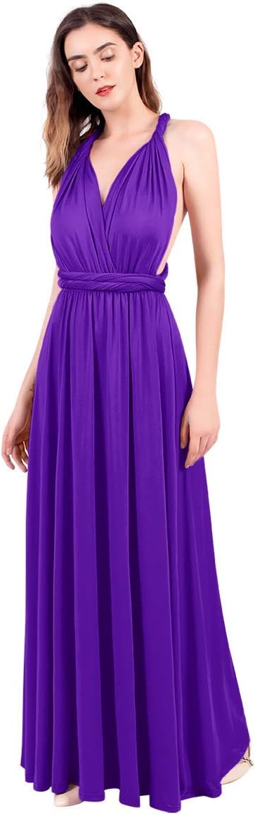 Womens Transformer Evening Dress Maxi Cocktail Wrap Convertible Multi Way Floor Long Formal Gown