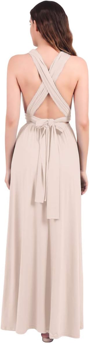 Womens Transformer Evening Dress Maxi Cocktail Wrap Convertible Multi Way Floor Long Formal Gown