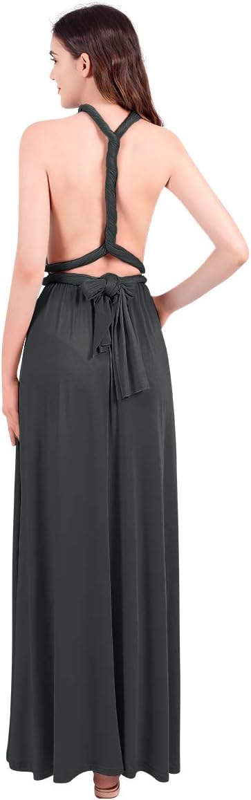 Womens Transformer Evening Dress Maxi Cocktail Wrap Convertible Multi Way Floor Long Formal Gown