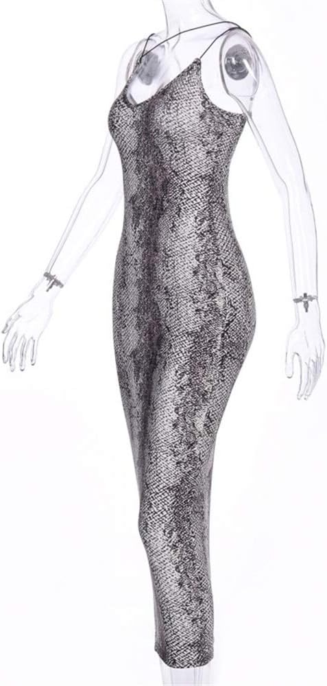 PRIMODA Women's Sexy Neon Asymmetrical Spaghetti Strap Dress Deep V-Neck Sleeveless Bodycon Midi Club Dress