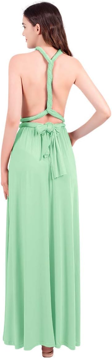 Womens Transformer Evening Dress Maxi Cocktail Wrap Convertible Multi Way Floor Long Formal Gown