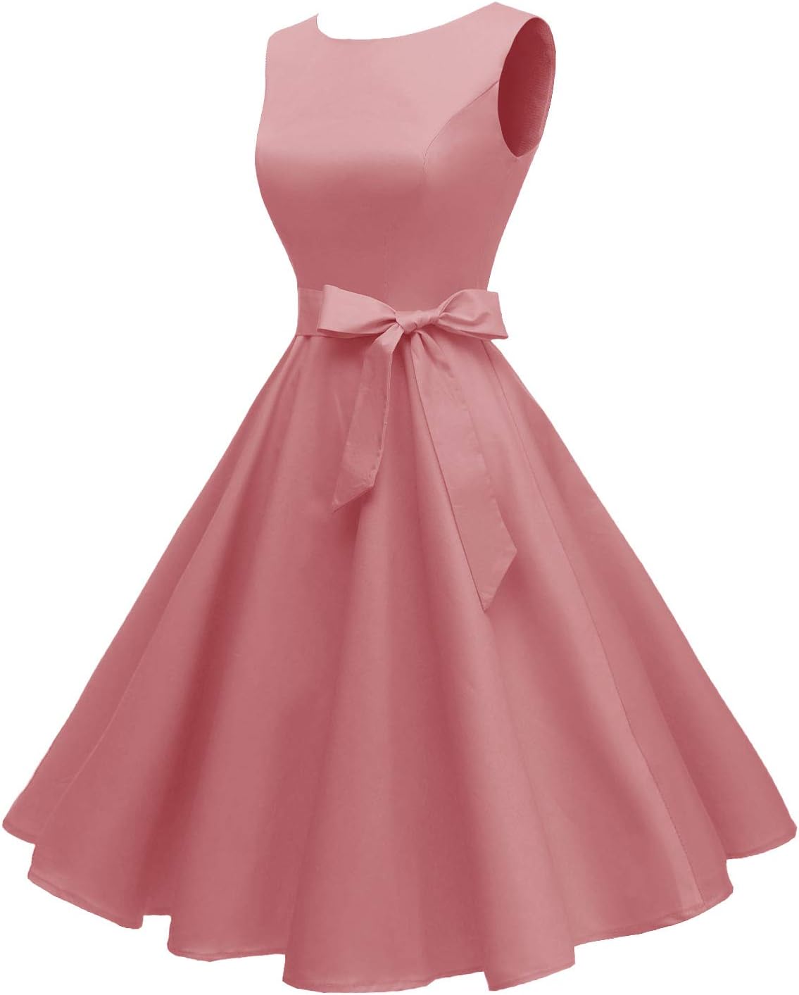 Hanpceirs Women's Boatneck Sleeveless Swing Vintage 1950s Cocktail Dress New