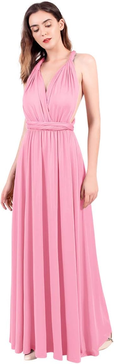 Womens Transformer Evening Dress Maxi Cocktail Wrap Convertible Multi Way Floor Long Formal Gown