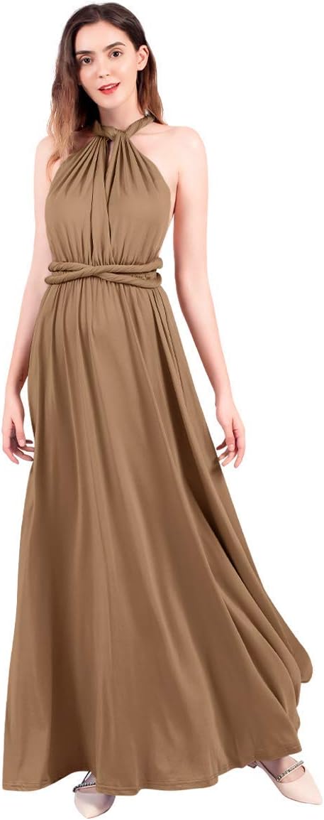 Womens Transformer Evening Dress Maxi Cocktail Wrap Convertible Multi Way Floor Long Formal Gown