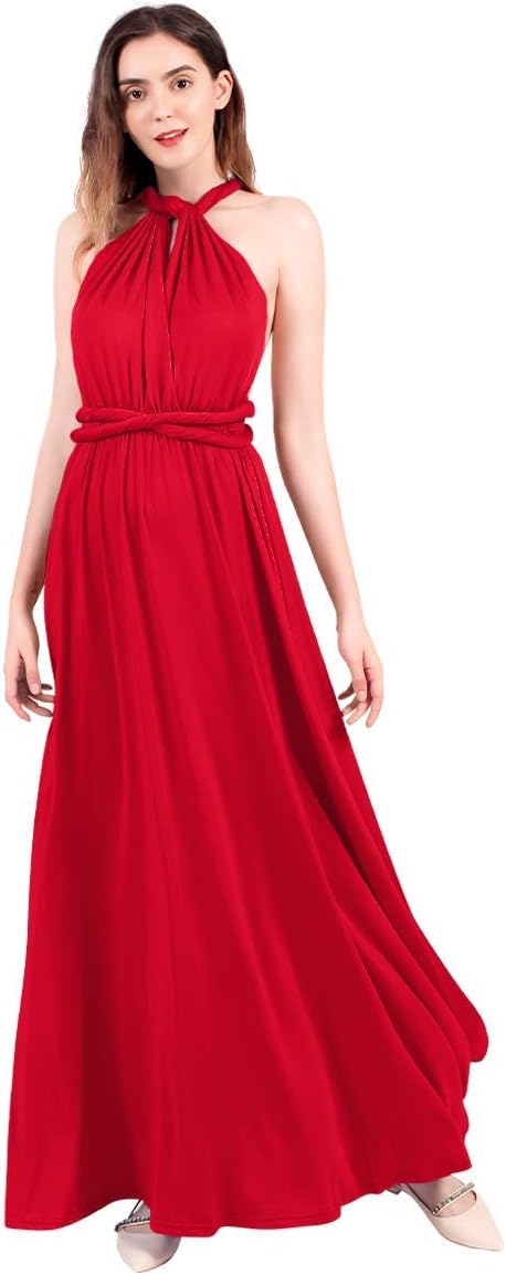 Womens Transformer Evening Dress Maxi Cocktail Wrap Convertible Multi Way Floor Long Formal Gown