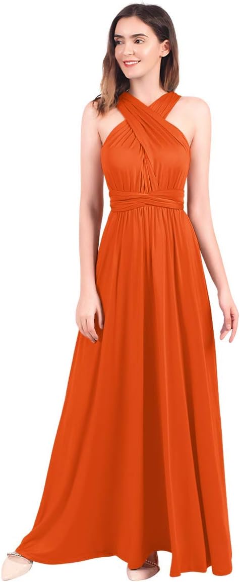 Womens Transformer Evening Dress Maxi Cocktail Wrap Convertible Multi Way Floor Long Formal Gown