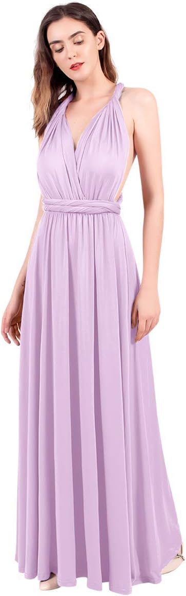 Womens Transformer Evening Dress Maxi Cocktail Wrap Convertible Multi Way Floor Long Formal Gown