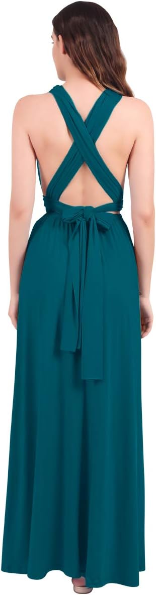 Womens Transformer Evening Dress Maxi Cocktail Wrap Convertible Multi Way Floor Long Formal Gown