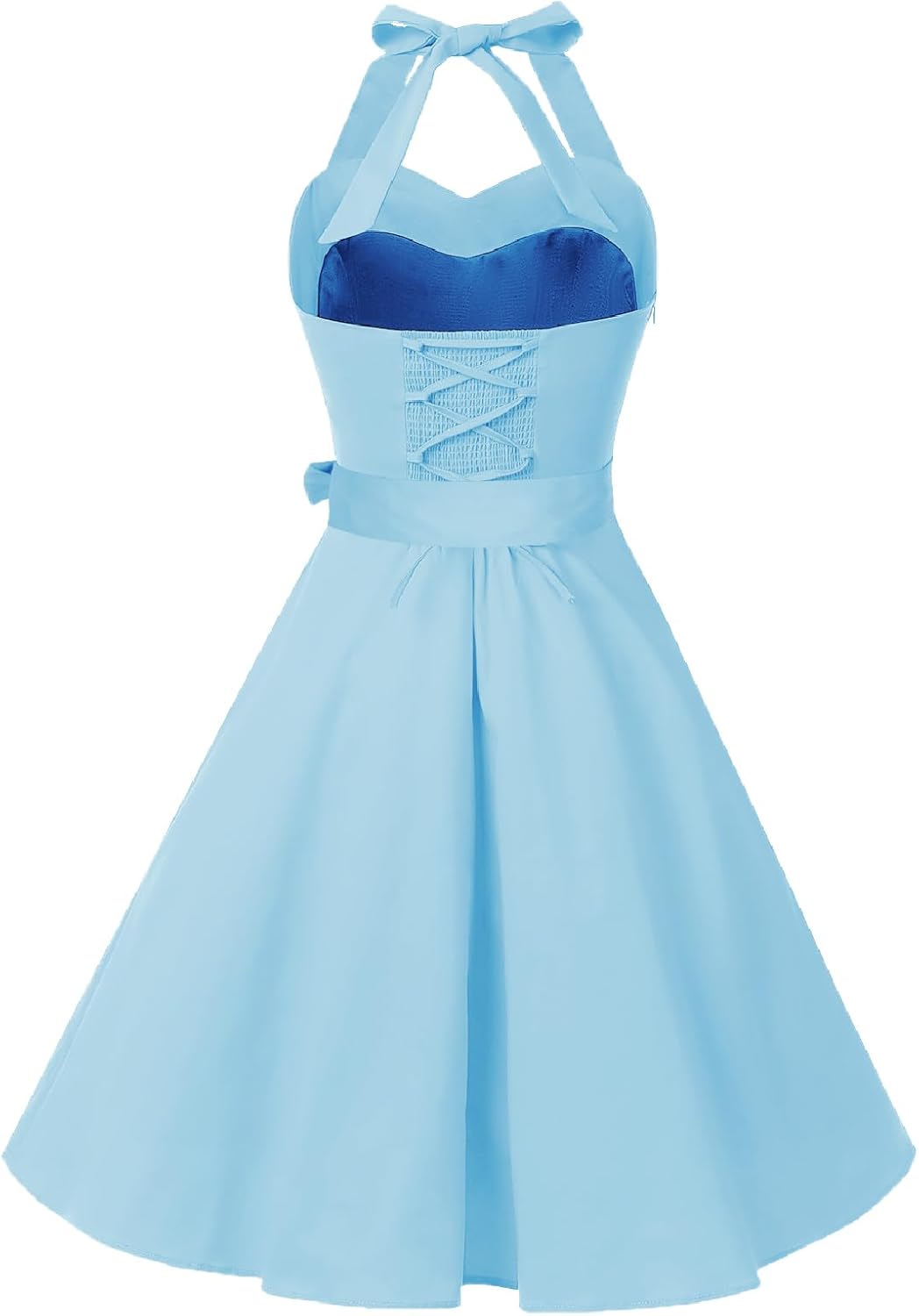 Topdress Women'sVintage Polka Audrey Dress 1950s Halter Retro Cocktail Dress