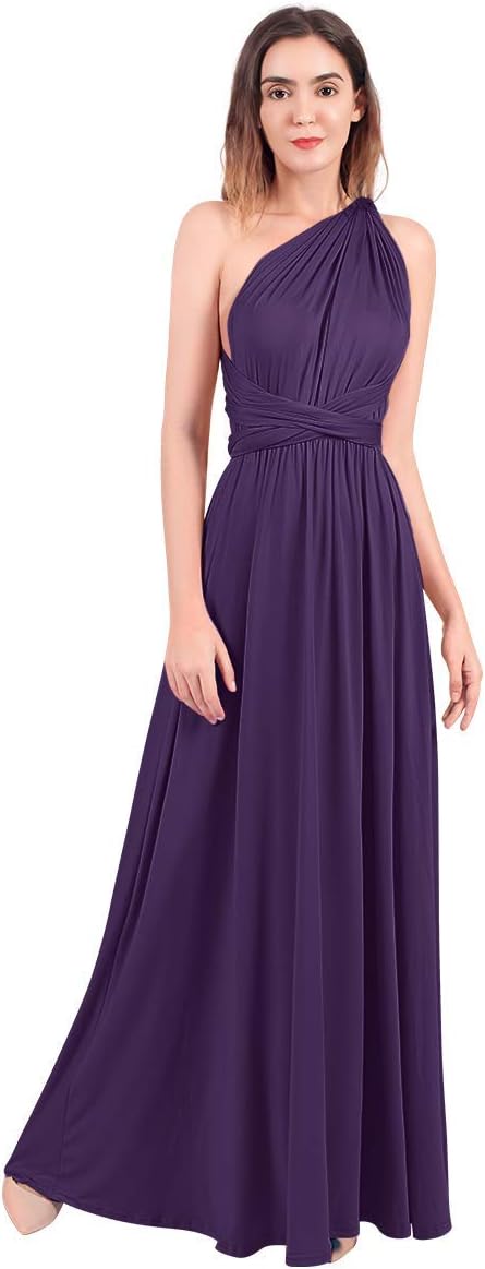 Womens Transformer Evening Dress Maxi Cocktail Wrap Convertible Multi Way Floor Long Formal Gown