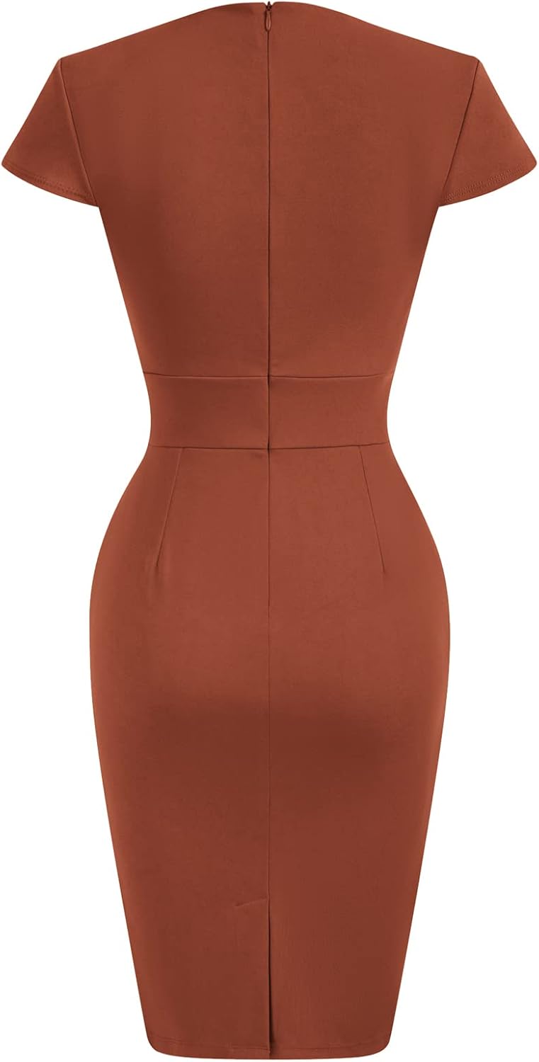 Grace Karin Womens 50s 60s Vintage Pencil Dress Bodycon Cap Sleeve Dress