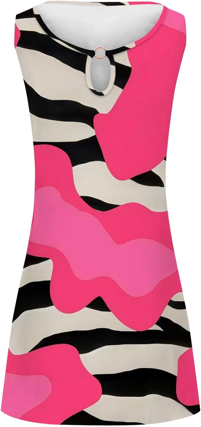Summer Dresses for Women 2025 Vacation Beach Casual Vintage Midi Sundresses Sexy Sleeveless V Neck Boho Tank Dress