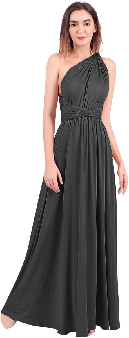 Womens Transformer Evening Dress Maxi Cocktail Wrap Convertible Multi Way Floor Long Formal Gown