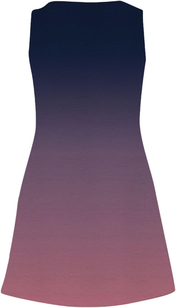 Women's Summer Dresses 2025 Beach Casual Sleeveless Floral Print Boho Tank Dress V Neck Ruffle Dresses