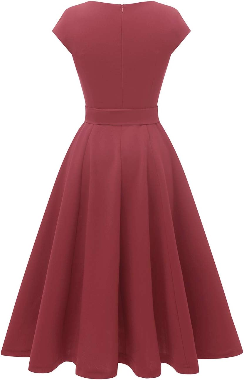 DRESSTELLS Women's Cocktail Dresses, Formal Wedding Guest Church Modest Graduation Party Prom Dress 2025