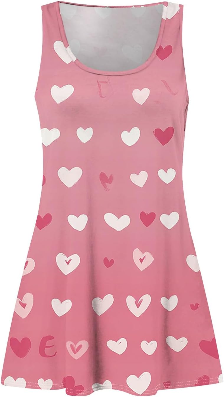 Women's Casual Sundress with Pockets Summer Boho Beach Dress,Holiday Hresses for Woment-Shirts Dress U Neck Loose Tank