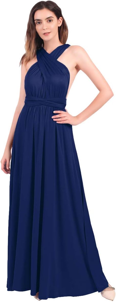 Womens Transformer Evening Dress Maxi Cocktail Wrap Convertible Multi Way Floor Long Formal Gown