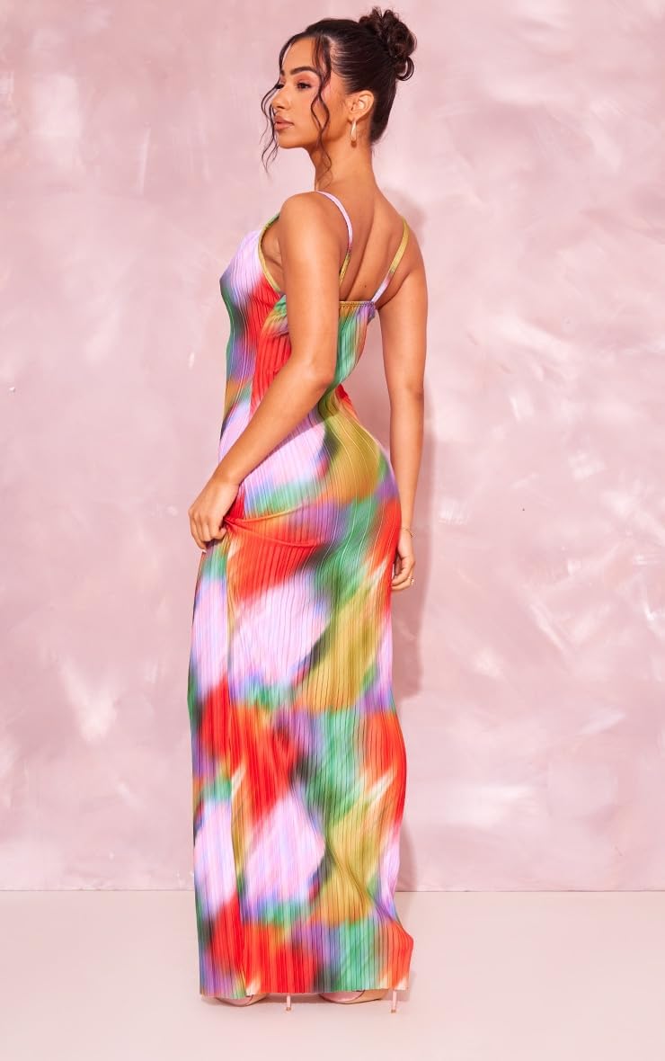 Cowl Neck Dress Sexy Strap Shoulder Pleated Maxi Dresses Summer Wedding Guest Dresses for Women