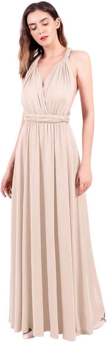 Womens Transformer Evening Dress Maxi Cocktail Wrap Convertible Multi Way Floor Long Formal Gown