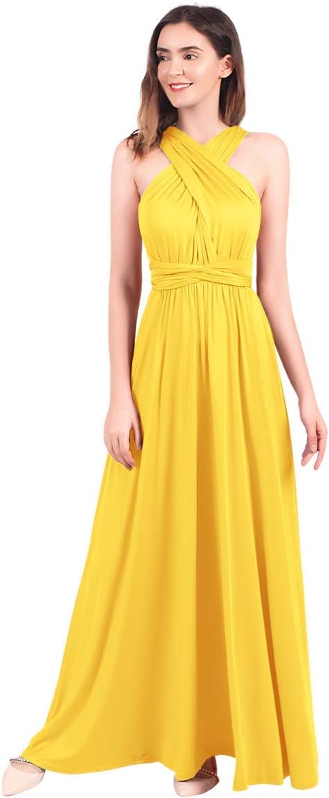 Womens Transformer Evening Dress Maxi Cocktail Wrap Convertible Multi Way Floor Long Formal Gown