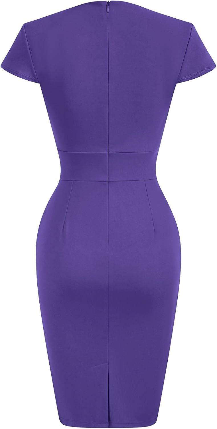 Grace Karin Womens 50s 60s Vintage Pencil Dress Bodycon Cap Sleeve Dress