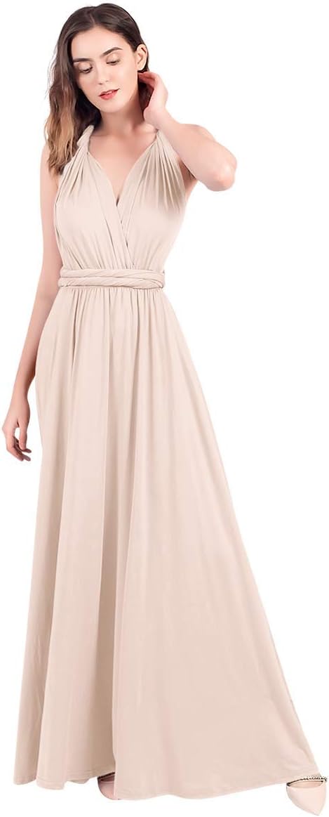 Womens Transformer Evening Dress Maxi Cocktail Wrap Convertible Multi Way Floor Long Formal Gown