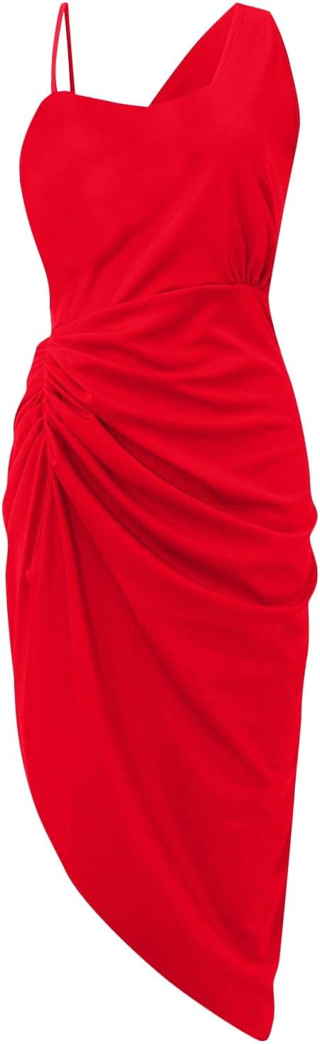 OIOLOYJM Prom Dresses 2025 Wedding Guest Dresses for Women Sexy Cocktail Formal Party One Shoulder Dresses for Women 2025