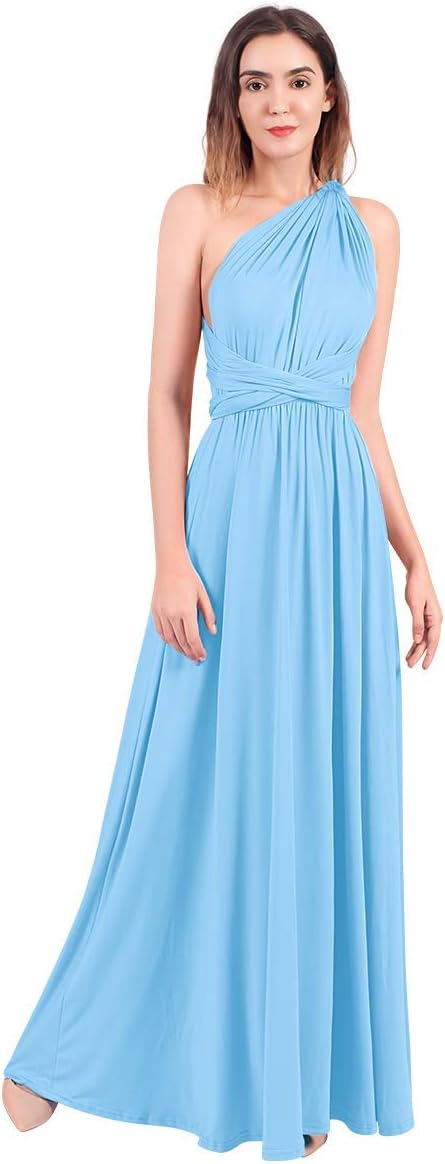 Womens Transformer Evening Dress Maxi Cocktail Wrap Convertible Multi Way Floor Long Formal Gown