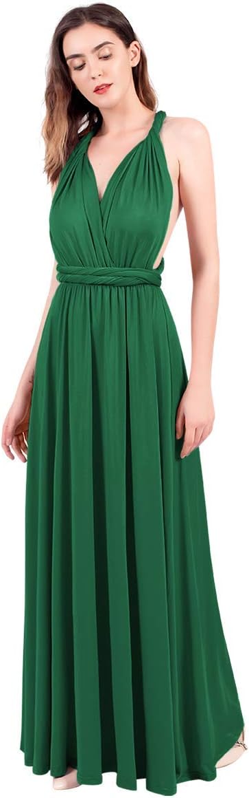 Womens Transformer Evening Dress Maxi Cocktail Wrap Convertible Multi Way Floor Long Formal Gown
