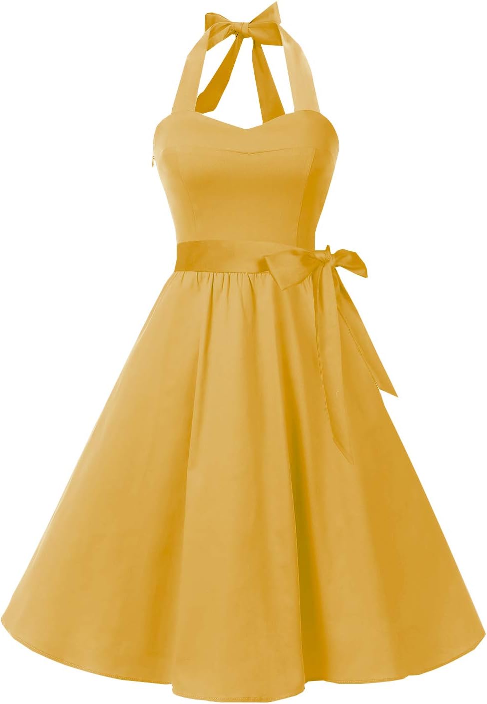 Topdress Women'sVintage Polka Audrey Dress 1950s Halter Retro Cocktail Dress