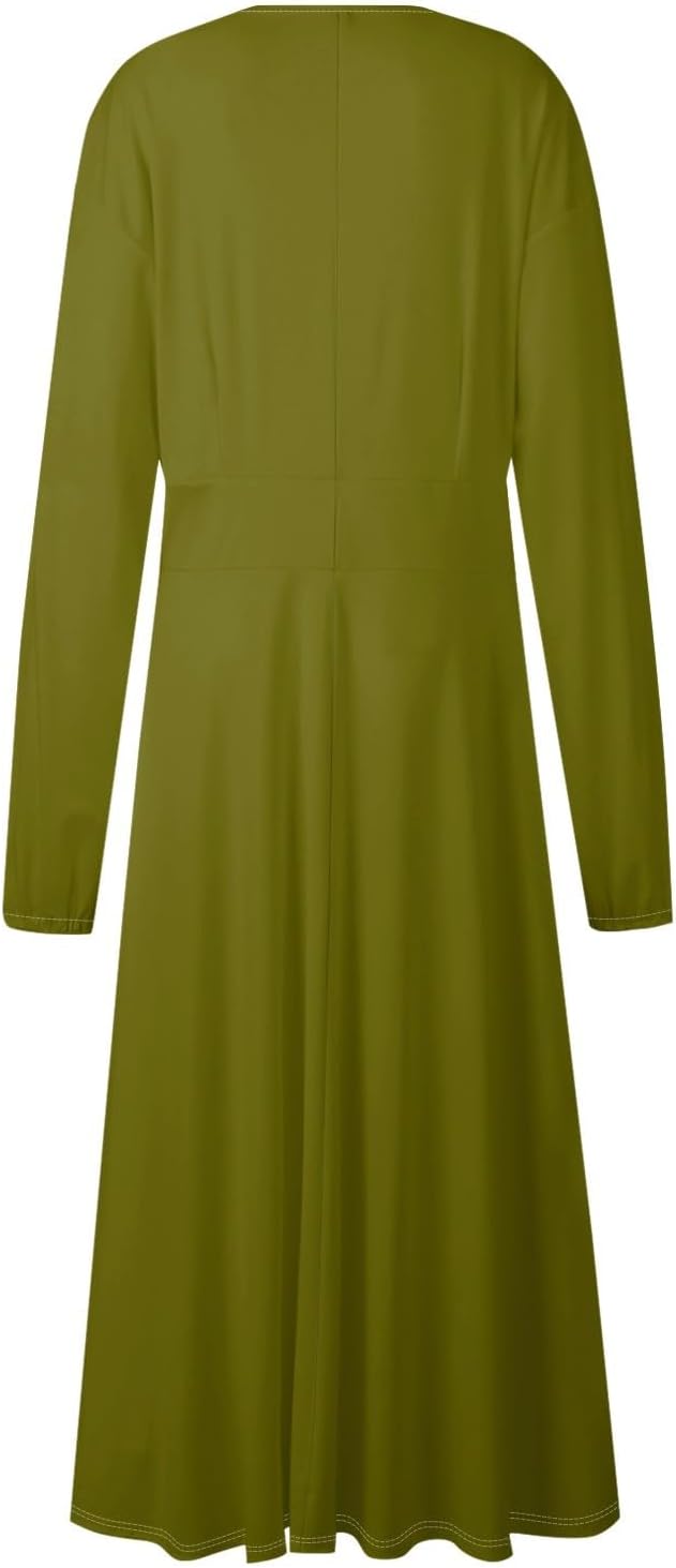 Women's Summer Elegant Cocktail Dress Solid Color Swing V-Neck Party Gown Dresses, S-2XL