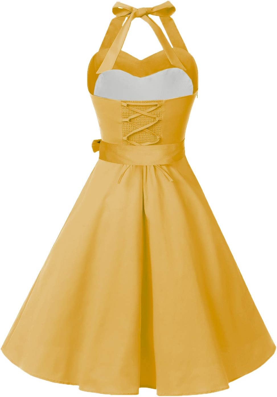Topdress Women'sVintage Polka Audrey Dress 1950s Halter Retro Cocktail Dress