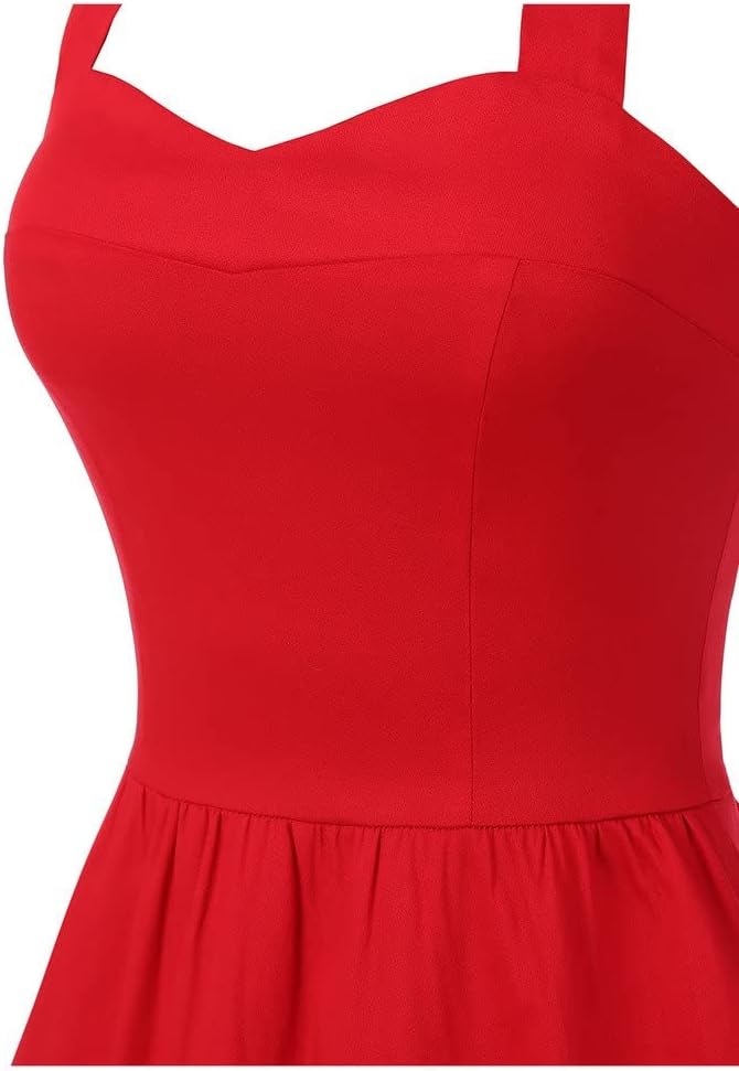 Topdress Women'sVintage Polka Audrey Dress 1950s Halter Retro Cocktail Dress