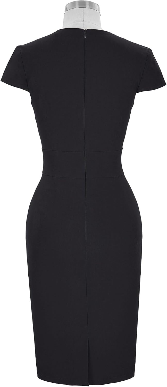 Grace Karin Womens 50s 60s Vintage Pencil Dress Bodycon Cap Sleeve Dress