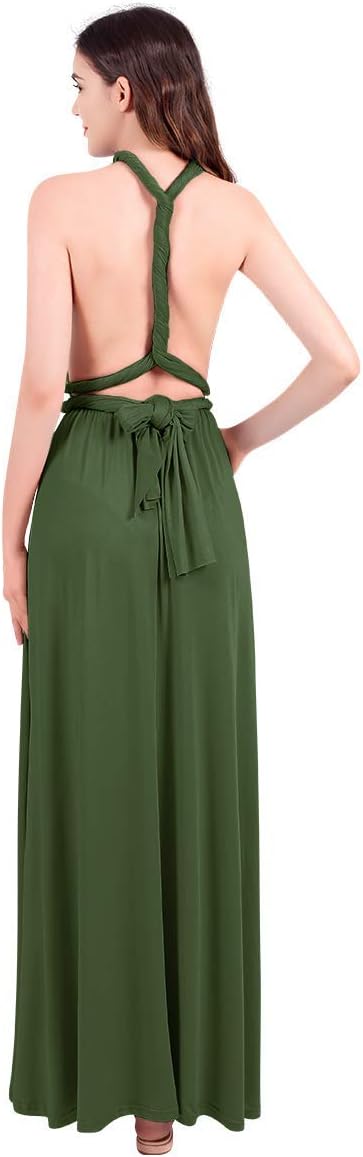 Womens Transformer Evening Dress Maxi Cocktail Wrap Convertible Multi Way Floor Long Formal Gown